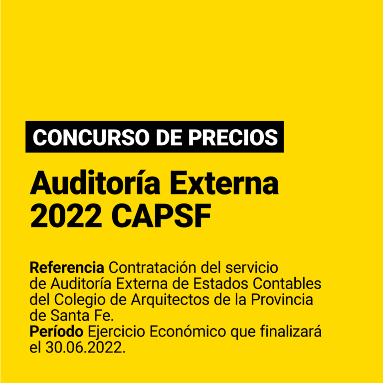 CONCURSO AUDITORÍA EXTERNA 2022 CAPSF