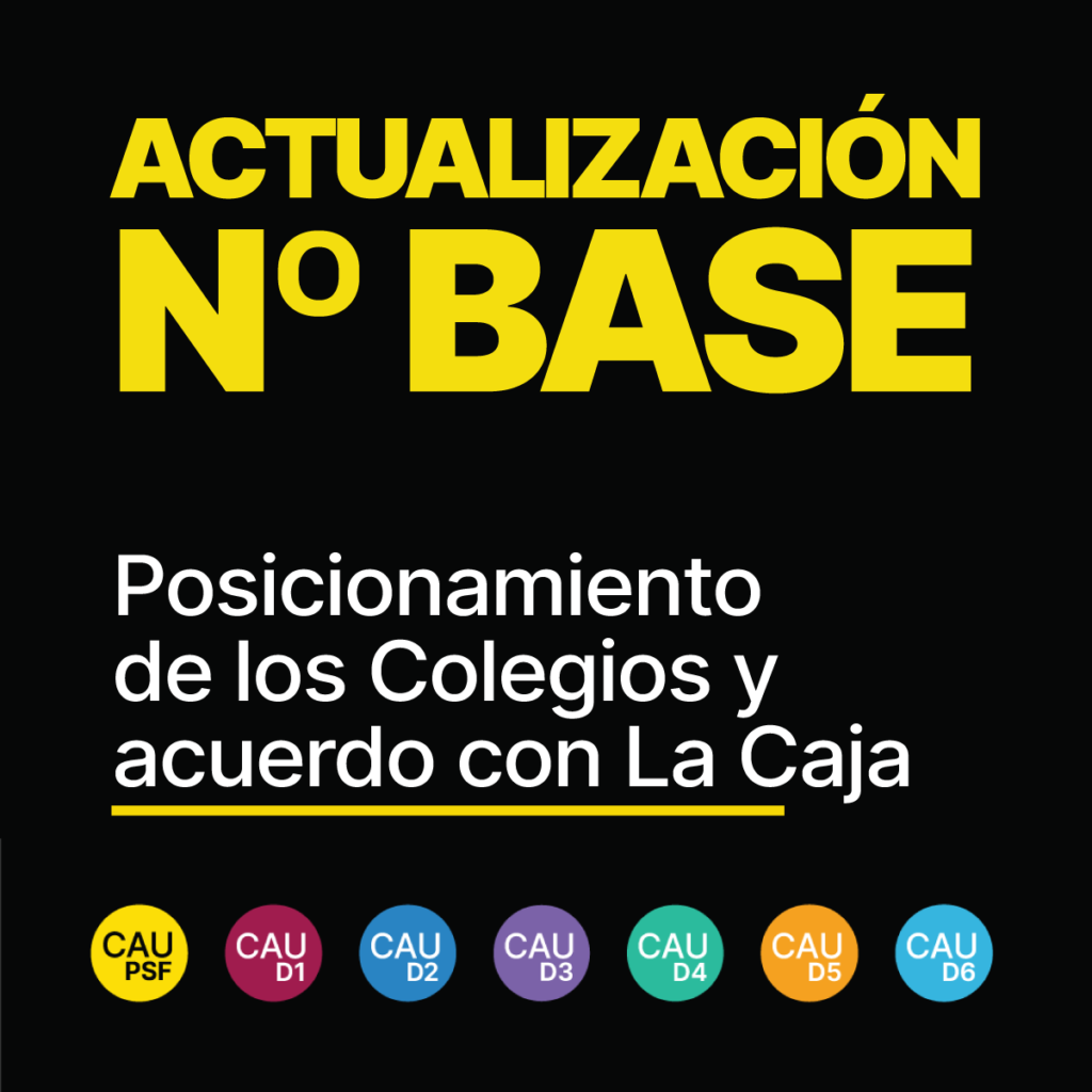 Nuevo número base: posicionamiento de los Colegios y acuerdo con La Caja