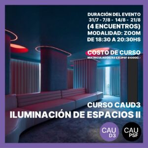Iluminación de Espacios II: curso virtual en cuatro clases