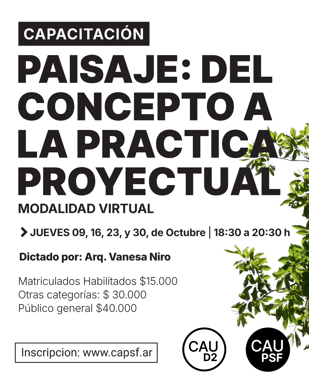 Curso virtual: “Paisaje: del concepto a la práctica proyectual”