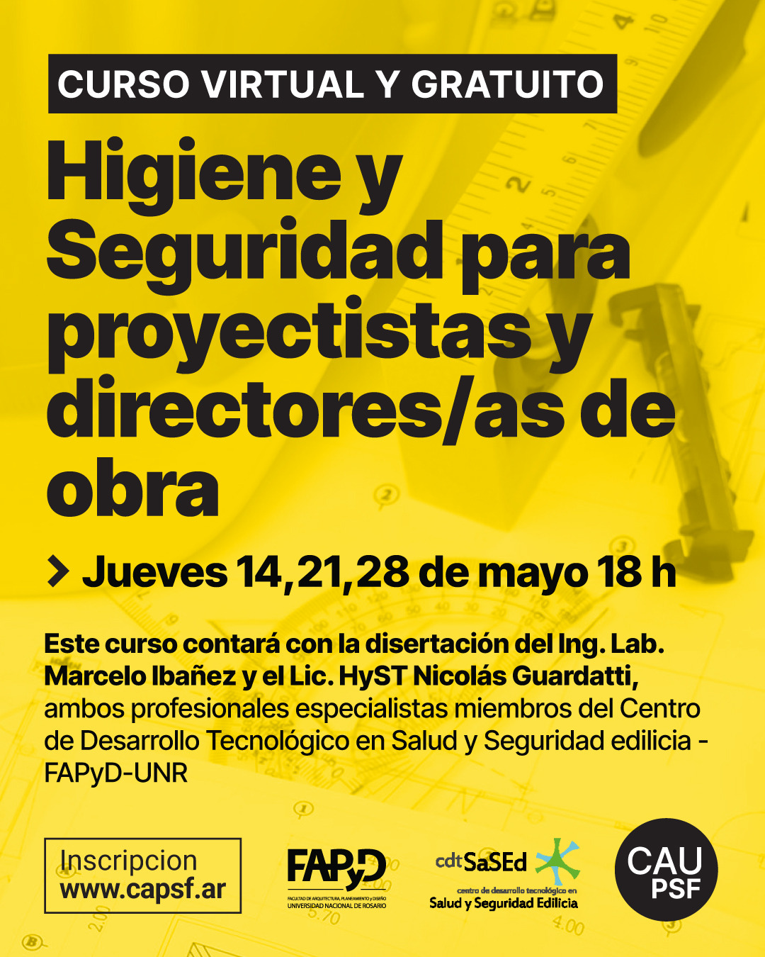 HIGIENE Y SEGURIDAD PARA PROYECTISTAS Y DIRECTORES/AS DE OBRA