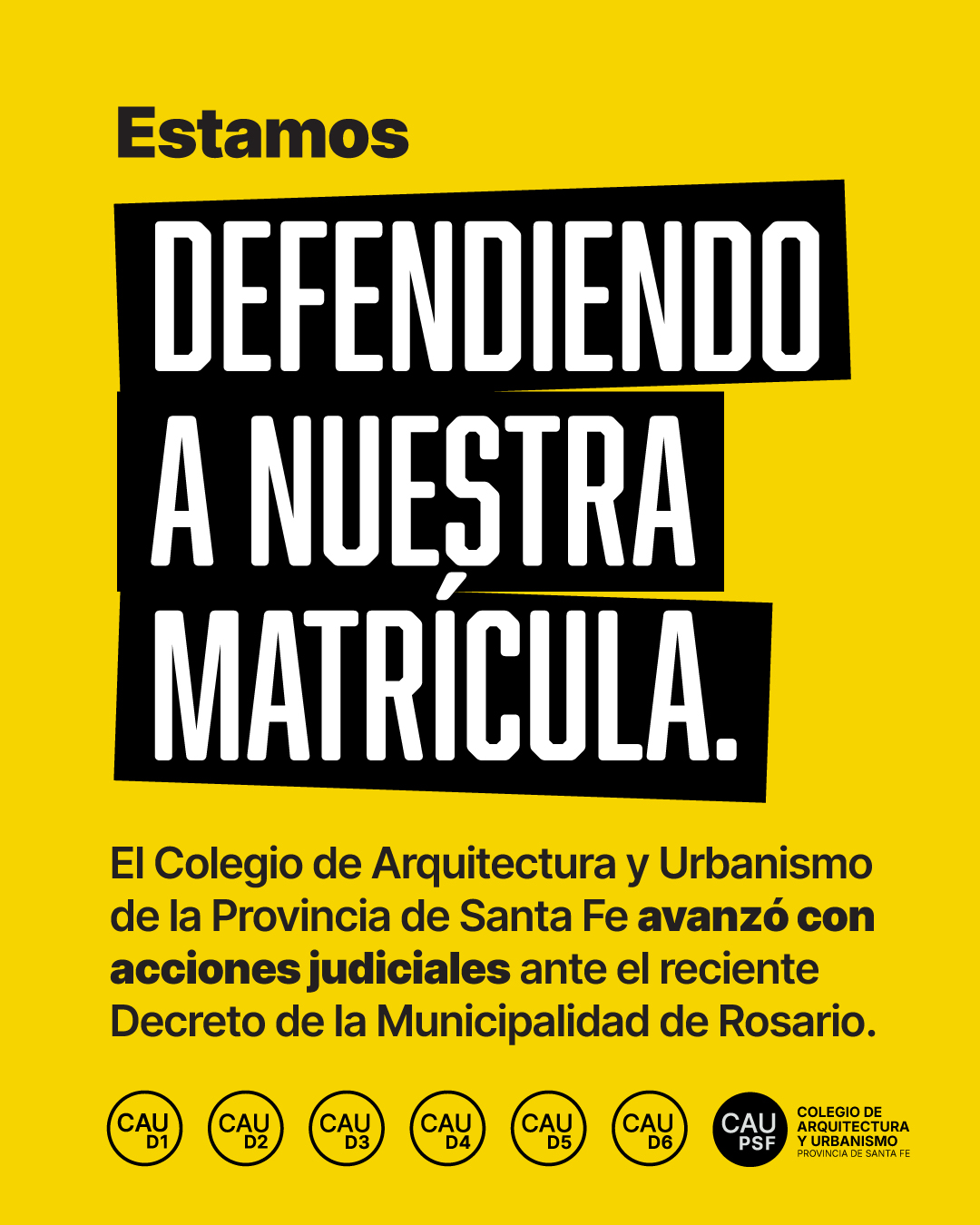 Acción judicial del CAUPSF en defensa del ejercicio profesional