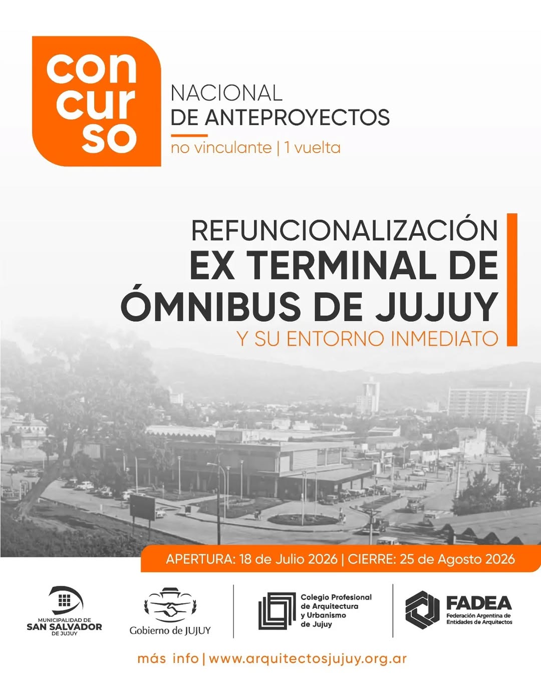 Concurso Nacional de Anteproyectos: refuncionalización de la ex Terminal de Ómnibus de Jujuy