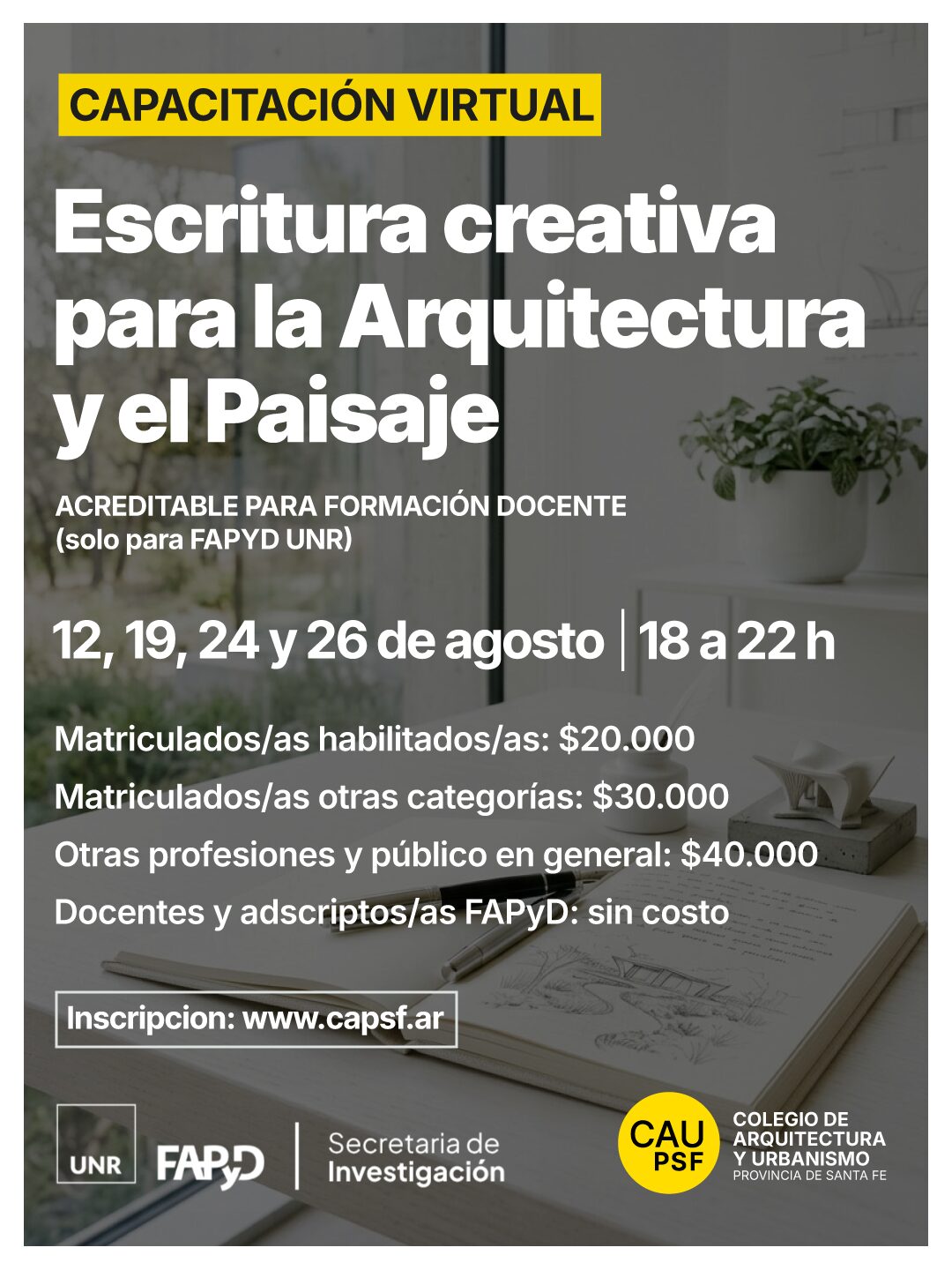 Curso: Escritura creativa para la Arquitectura y el Paisaje